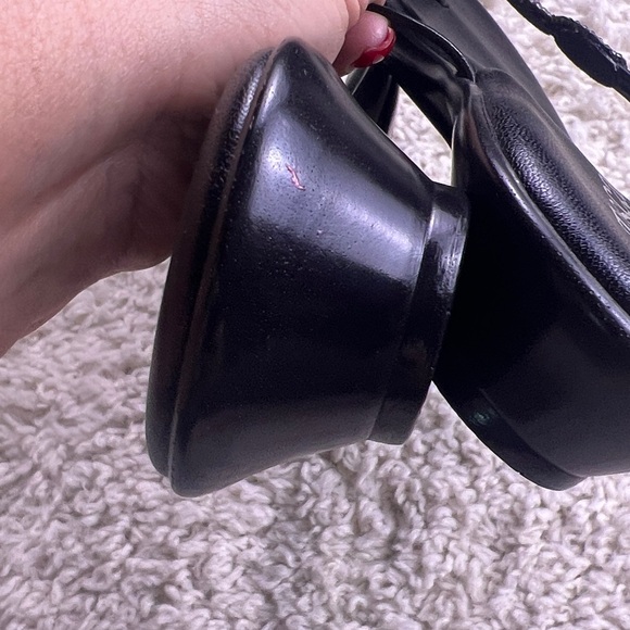 WOMENS BLACK SIZE 7 TOSCANELLA SANDALS WITH RHINESTONE DESIGN SIZE 7 NWOT - Picture 8 of 10